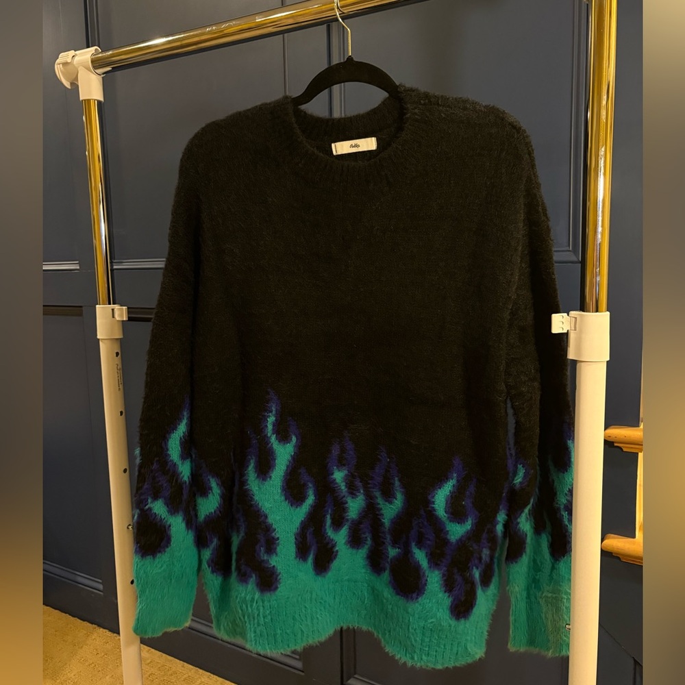 Adika Slow Burn Flame Intarsia Oversized Sweater